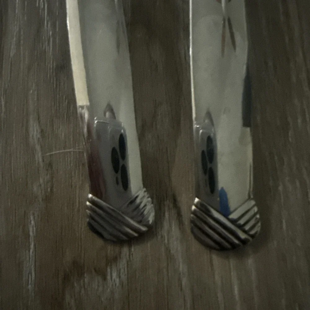 Oneida Rattan Stainless Glossy Serving Set USA Silverware Flatware‎ Set of 5